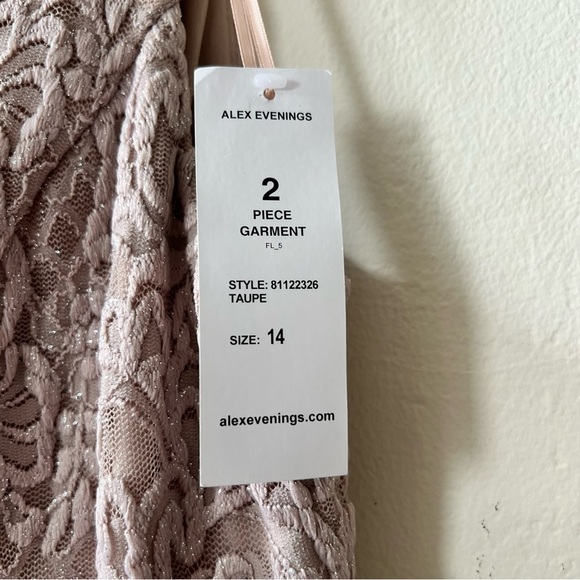 NWT Alex Evenings Purple Scoop Neck Maxi Dress | Size 14 - Picture 4 of 7